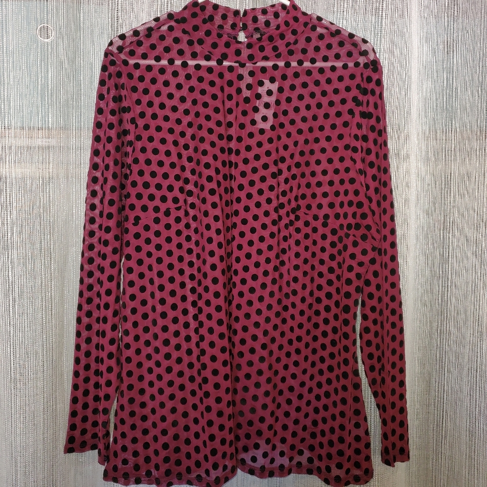 Lane Bryant, Size 18, Red with black polka-dot